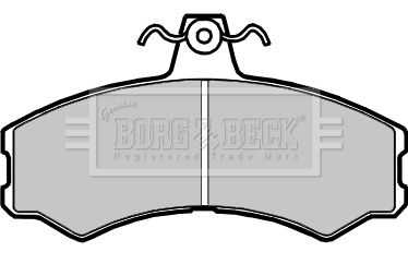 BORG & BECK Комплект тормозных колодок, дисковый тормоз BBP2422